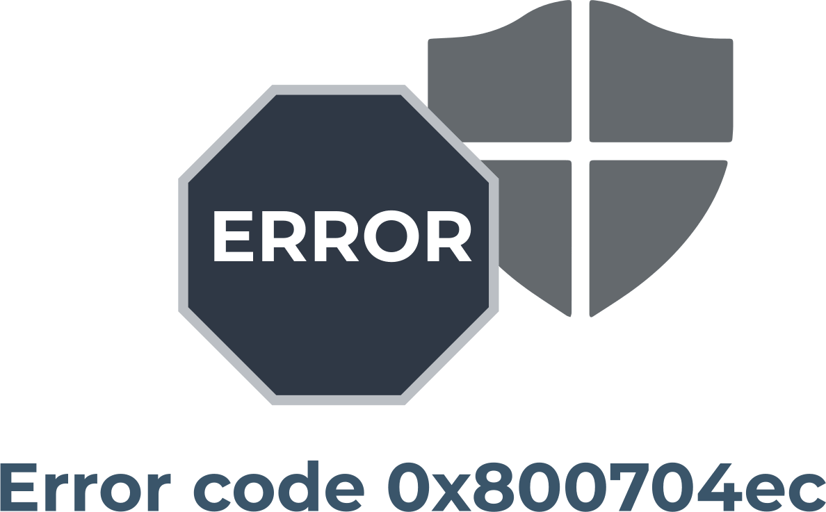 0x800704ec error code.