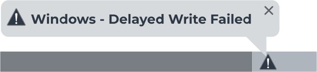 Windows delay write failure