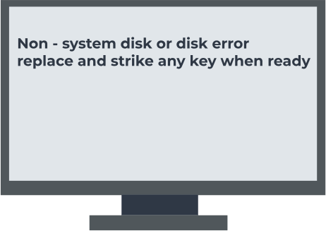 system disk or disk error message