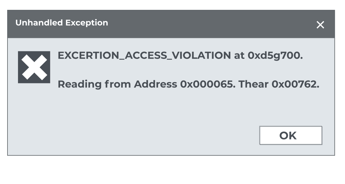 Exception Access Violation.