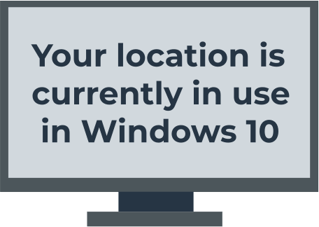 Your location is currently in use