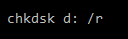 Check disk command second version.